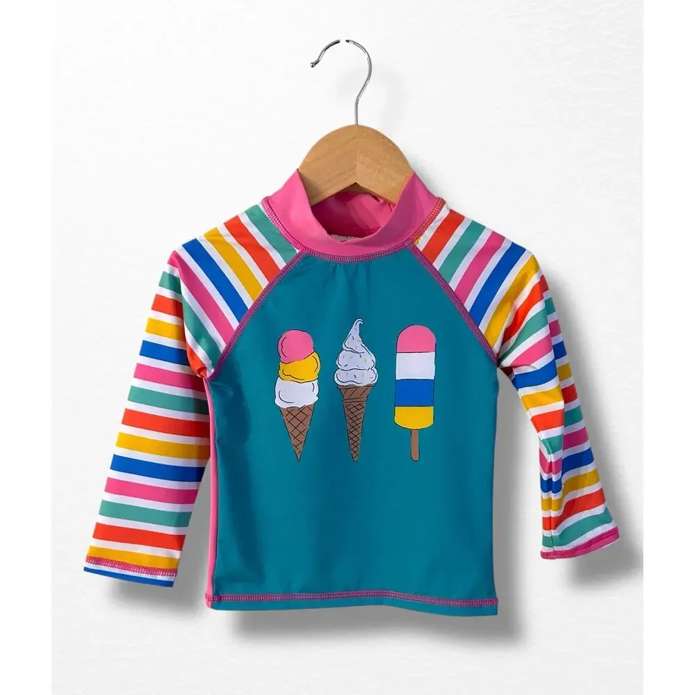 NWT Frugi Ice Cream Rashguard, 18-24 Months